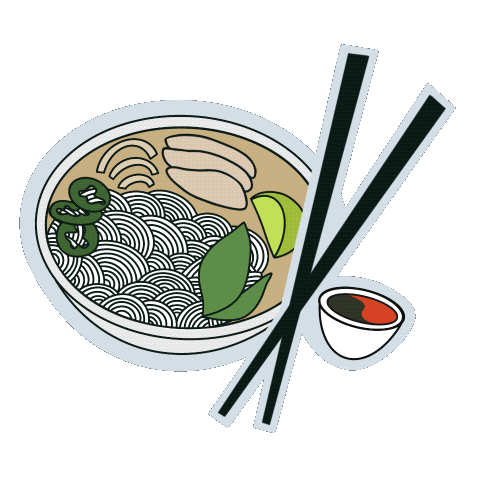 kpham21 noodles soup chopsticks pho Sticker