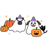 Black Cat Pumpkin Sticker by YajuWholeHouse