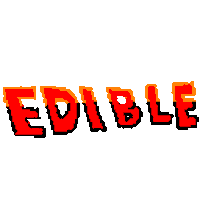 Lynnchardart hot fire edible red text Sticker