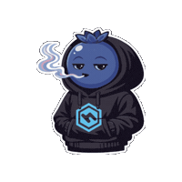Smoke Blueberry Sticker by HoneyGrove