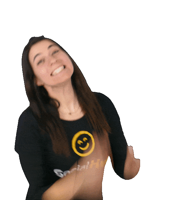 SocialHub giphyupload happy smile excited Sticker