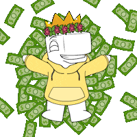 Happy Make It Rain Sticker by Ordinary Friends