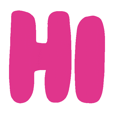 Viciousdreamer pink hi smiley doodles Sticker