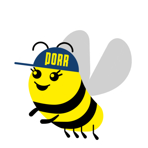 porr_group giphyupload bee construction honey Sticker