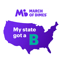Preterm Birth Report Card Sticker by March of Dimes