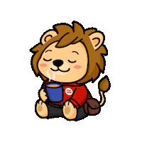 Coffee Lion Sticker by KenShop SG