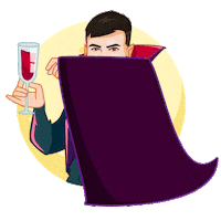 Sv3tlana7 halloween magic wine moon Sticker