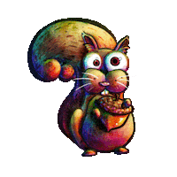 Squirrel Victoria Sticker