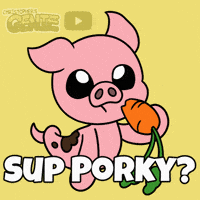 Pigging Out Whats Up GIF by Christophers Genie