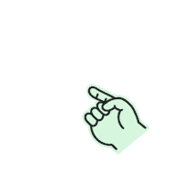 cookiesagency green hand stickers pointing Sticker