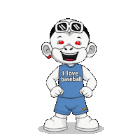 I Love Baseball Bas Sticker by Zhot