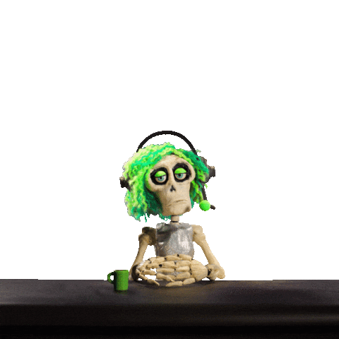 Shocked Skeleton Sticker by HAYWARD