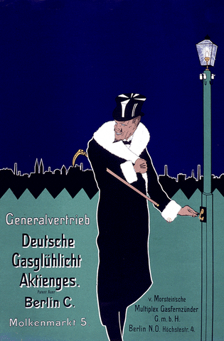 bibliothÃ¨que municipale de lyon advertisement for a german gas lighting device by GIF IT UP