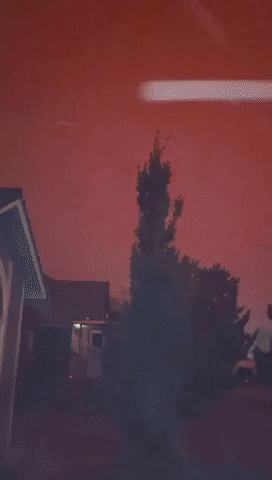 Eerie Red Glow Descends on Nevada Town as Caldor Fire Grows