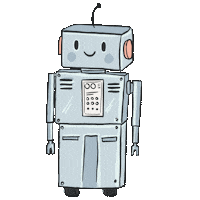 Vintage Robot Sticker