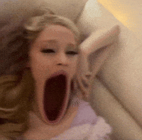 Yawning Ariana Grande GIF