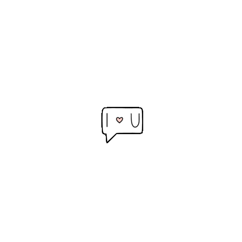 hayloandheart i love you love you speech bubble Sticker