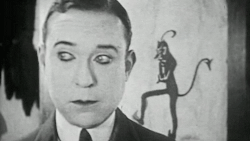 harry langdon devil GIF