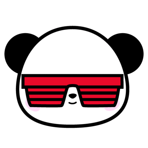 Panda Bear Sunglasses Sticker by Robo Roku