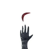 moon hand Sticker by Tobigenca