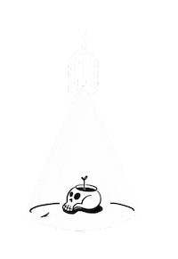 Skull Growing Sticker by Todogrowled