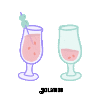 Cheers Cocktail Sticker by Jolimoi