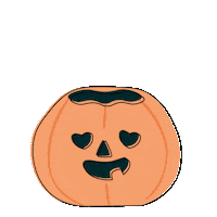 Halloween Pumpkin Sticker by Late La Tela
