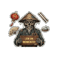 China Skull Sticker