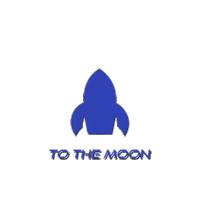 To The Moon Crypto Sticker by CADINU