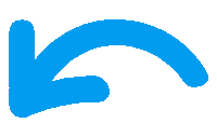 Blue Arrow Sticker by Humane World for Animals