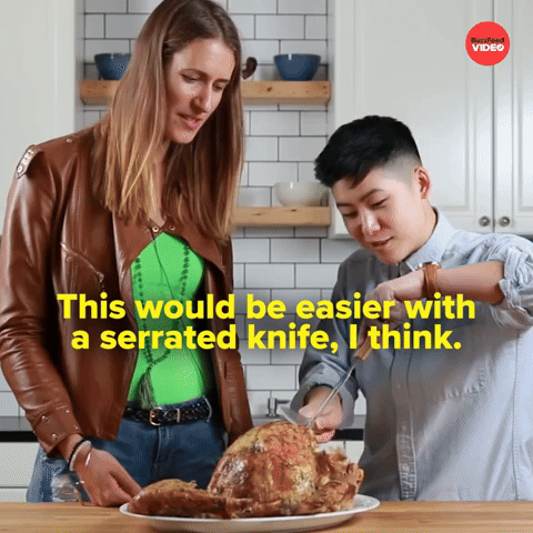 Easier with serrated knife
