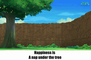 happy under the tree GIF by Aum
