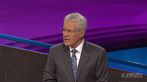 Scared Alex Trebek GIF by Jeopardy!