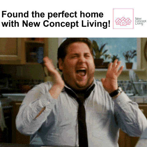 NewConceptLiving giphyupload happy excited home GIF