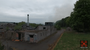 Drone Footage Shows Fire at Derelict Strathmartine Hospital Near Dundee
