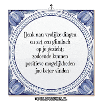 Hoop Vrolijk Sticker by Tegelspreuken.nl
