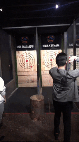 axe throwing GIF by nkhoshini