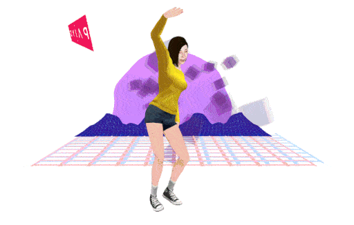 woman dancing Sticker by ObEN Artificial Intelligence