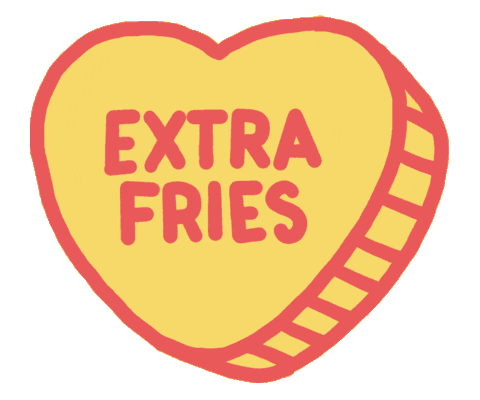 French Fries Love Sticker