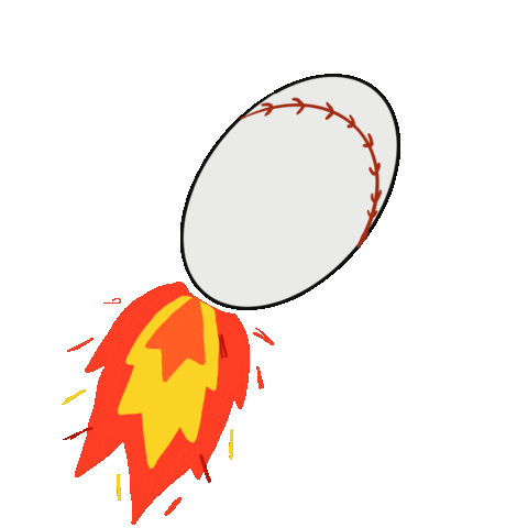 nhague giphyupload fire baseball ball Sticker