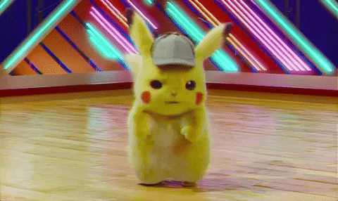 mollyfreeman giphygifgrabber dancing pikachu ryan reynolds GIF