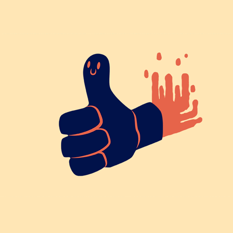 Fire Thumbs Up GIF