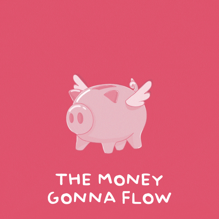 Saving Pay Day GIF by PositivelyPigasus