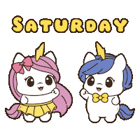 Good Times Saturday Sticker by Brave Unicorn