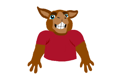 VMIalumni giphyupload wave moe kangaroo Sticker