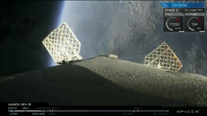 rocket effects landing grid fins GIF