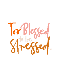 barbsiegraphy christian stressed blessed no stress Sticker