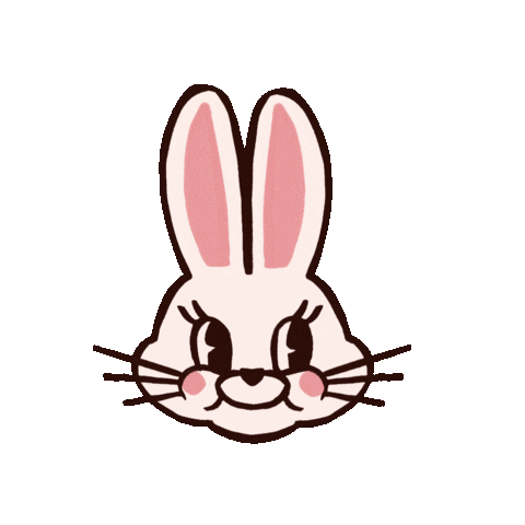 Bunny Rabbit Sticker by Rafhi Dominic