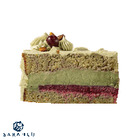 sarahluconfections cake slice pistachio piece of cake Sticker