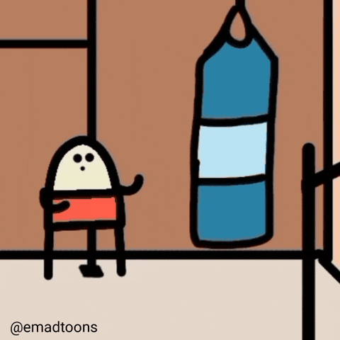 emadtoons fight fitness instagram workout GIF